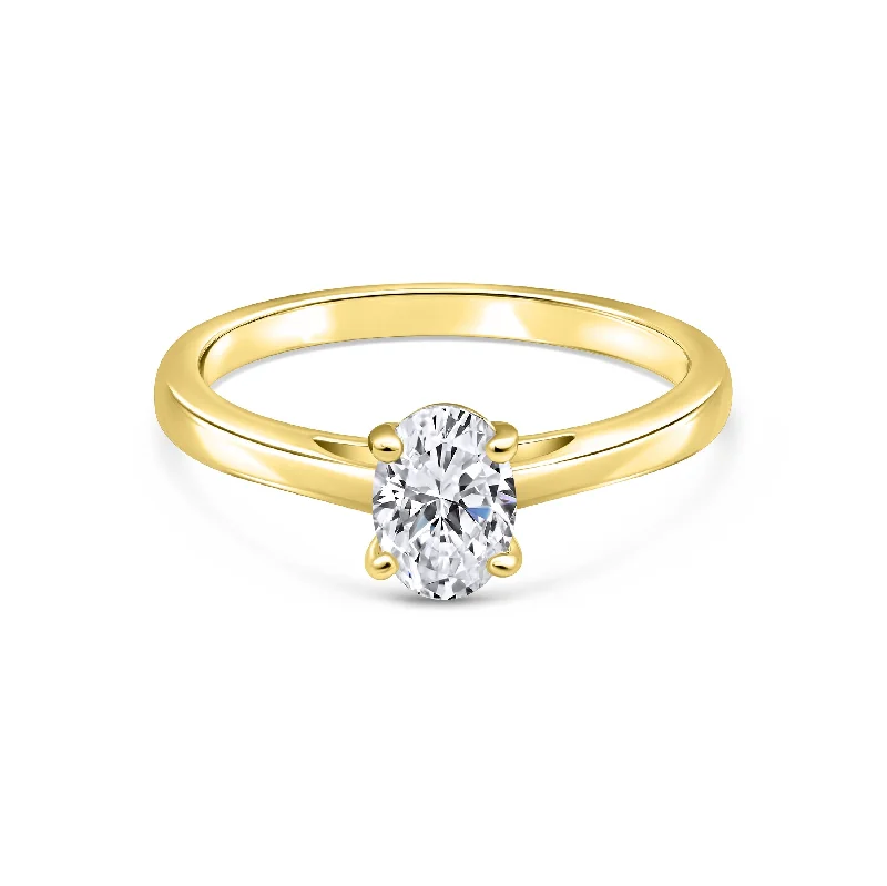 Modern Engagement Ring-The Ava - Gold