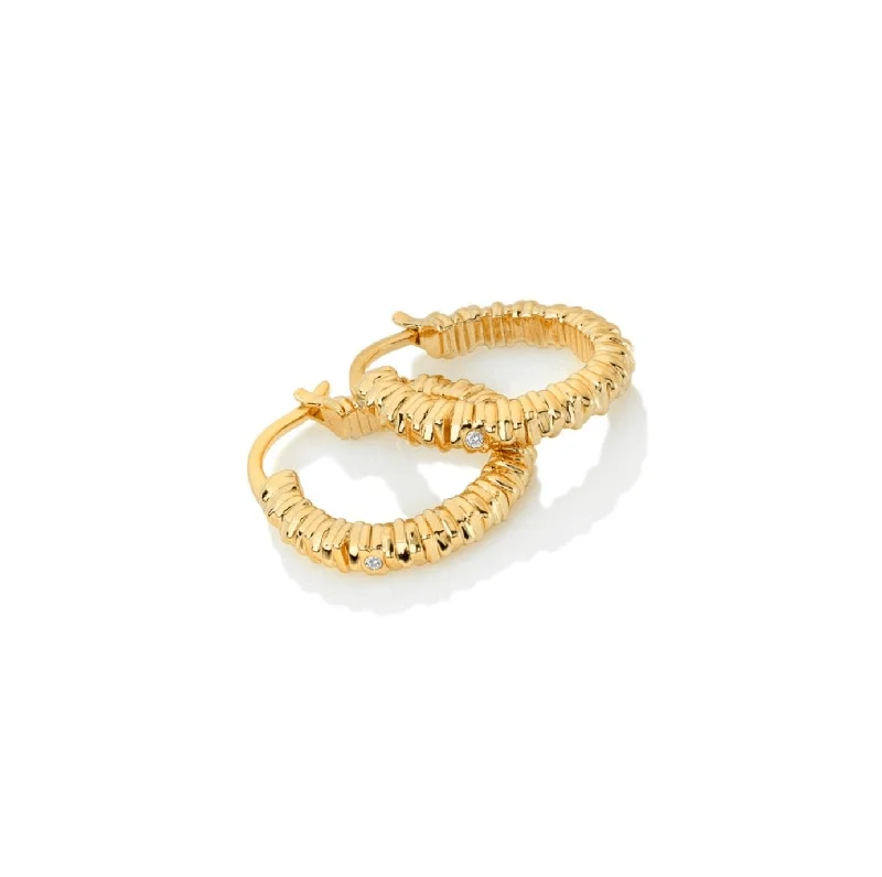 Chunky Gold Hoop Earrings-Hot Diamonds Believe Earrings