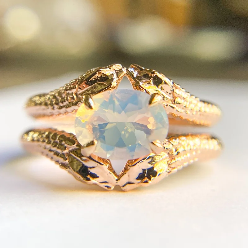 Classic Wedding Ring-Opal Tetrad Nagini