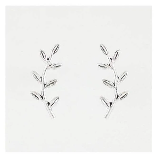 Modern Geometric Earrings-Kingsley Ryan Sterling Silver Leaves Ear Climber