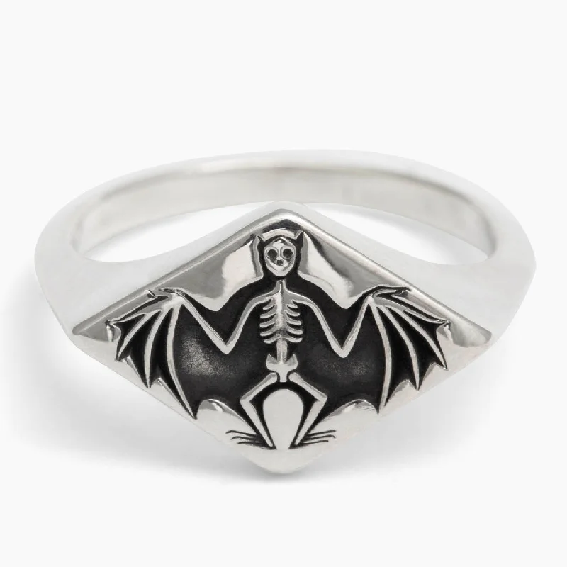 Statement Gemstone Ring-Bat Signet