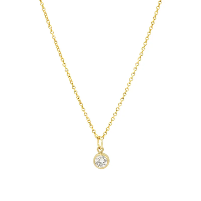 Diamond Necklace for Women-Diamond Necklace - Gold Filled