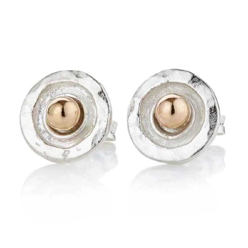 Chunky Hoop Earrings-Lavan 9ct Gold and Sterling Silver Stud Earrings