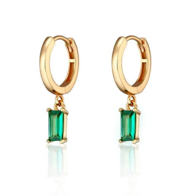 Wooden Bead Earrings-Scream Pretty 18ct Gold Vermeil Charm Hoop Earrings