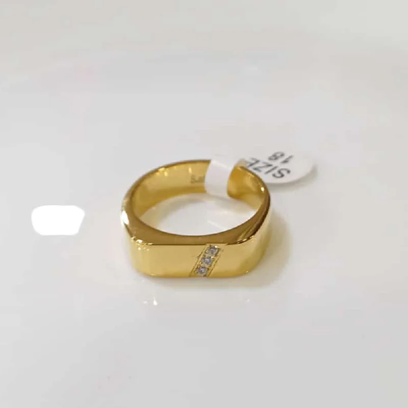 Minimalist Gold Ring-Tarohi Jewels Gold Plated Austrian Stone Rings