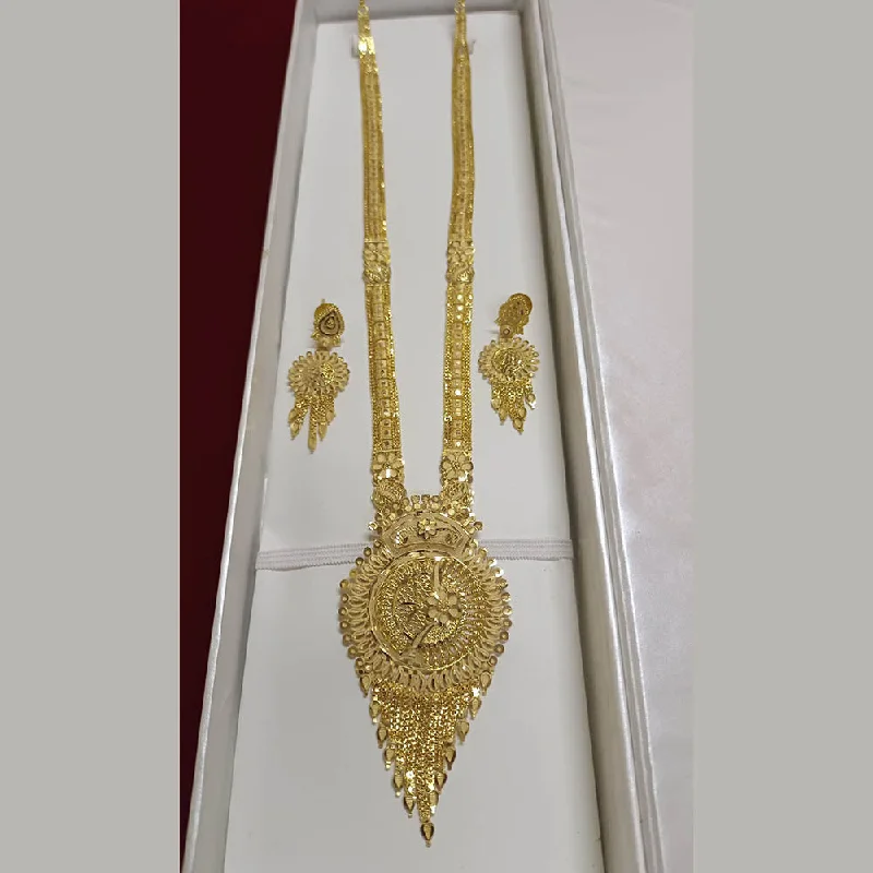 Modern Designer Necklace-Pari Art Jewellery Forming Long Necklace Set