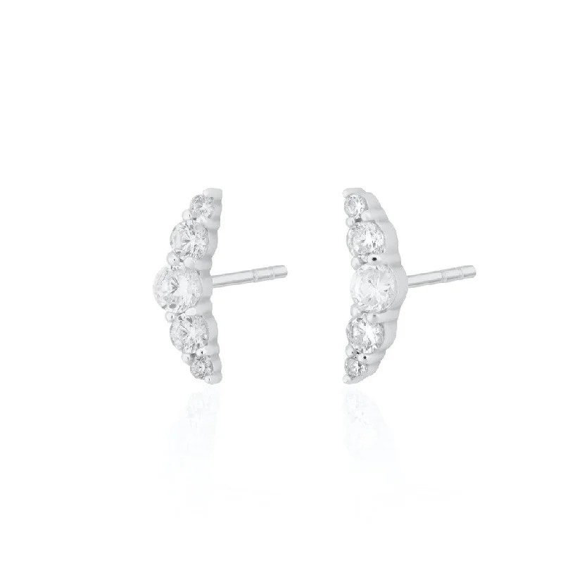 Beautiful Diamond Earrings-Scream Pretty Sparkling Helix Stud Earrings