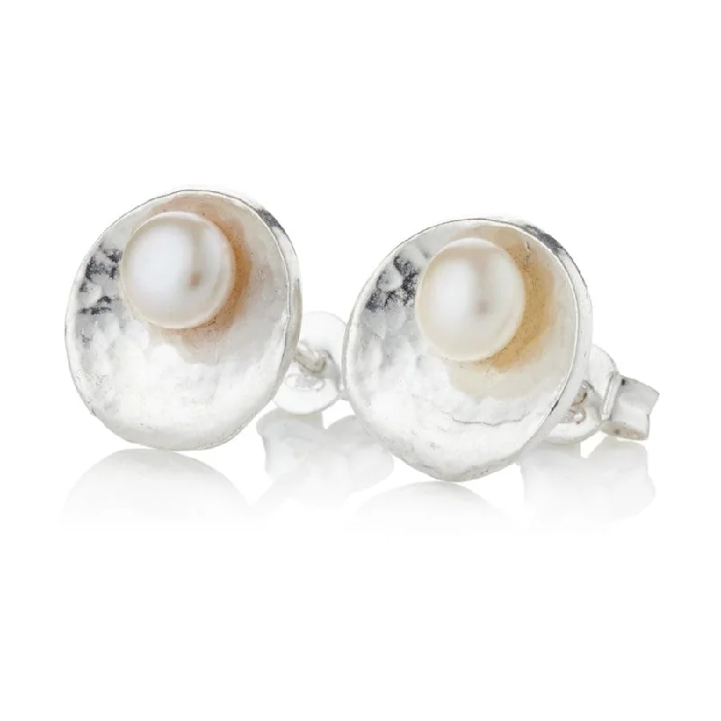 Chic Statement Earrings-Lavan Oyster Pearl Stud Earrings