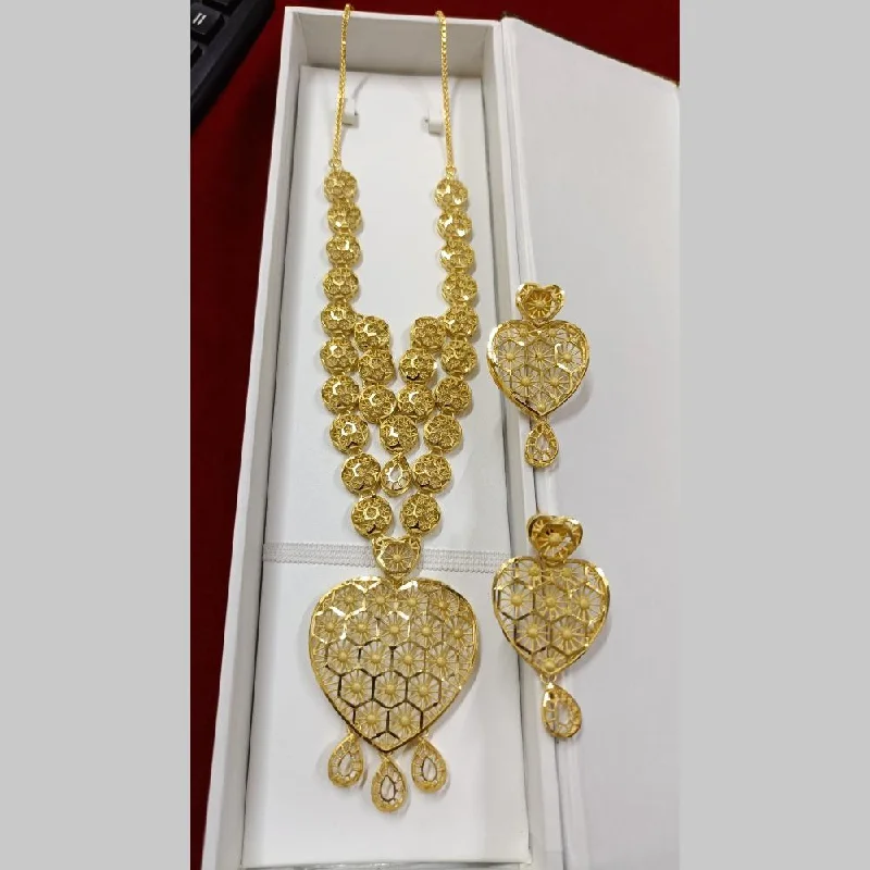 Elegant Crystal Necklace-Pari Art Jewellery Forming Long Necklace Set