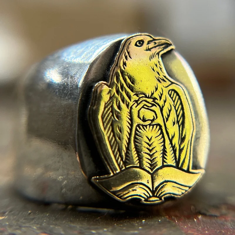 Modern Engagement Ring-Corvus Magus Signet