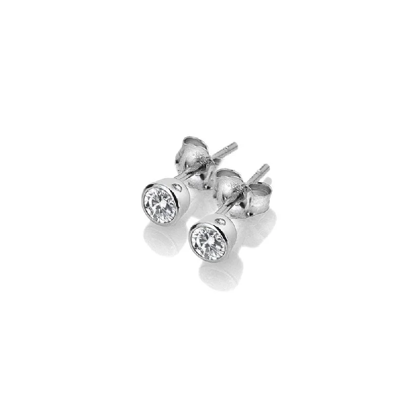 Minimalist Earrings for Everyday-Hot Diamonds Silver Tender White Topaz Earrings