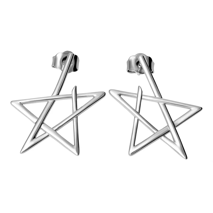 Casual Silver Earrings-Lucy Q Sterling Silver Sol Star Stud Earrings