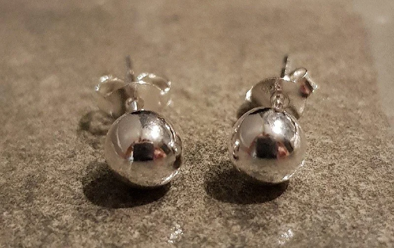 Elegant Statement Earrings-Rococo Jewellery 10mm Ball Studs - Sterling Silver