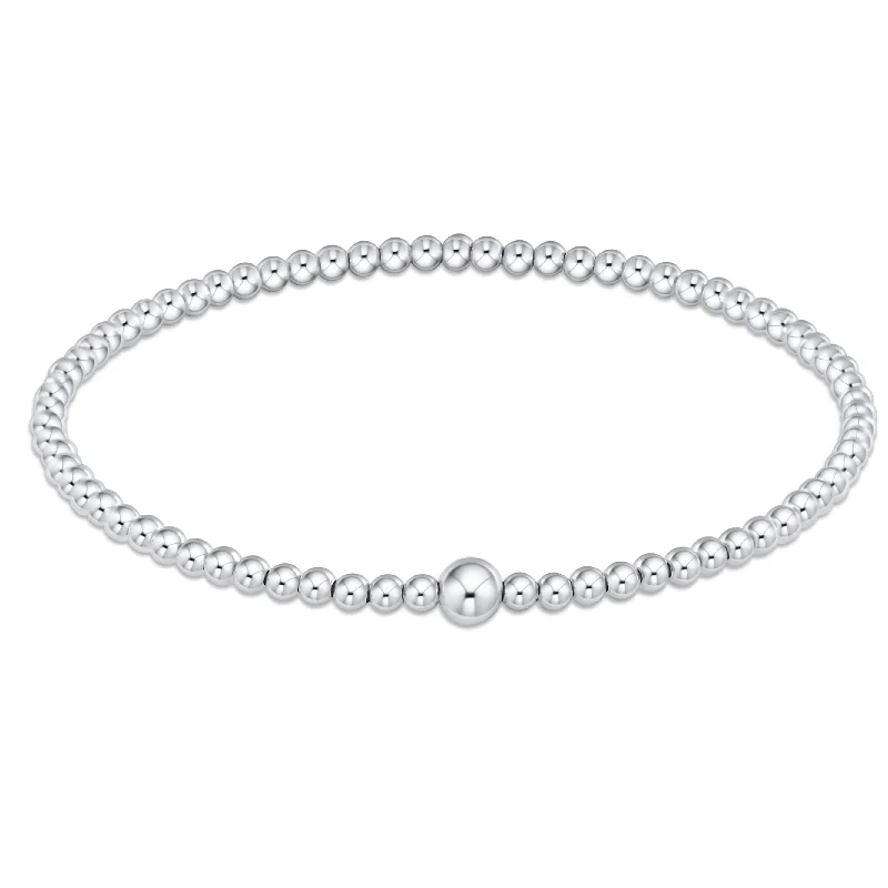 Elegant Diamond Bangle-Classic Sterling 3mm Bead Bangle