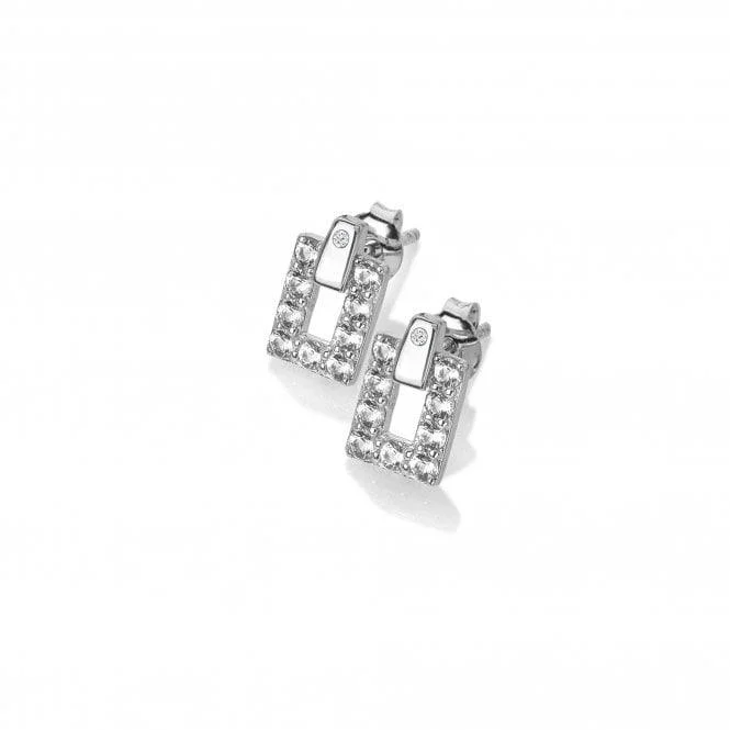 Casual Silver Earrings-Hot Diamonds Silver Echo Earrings