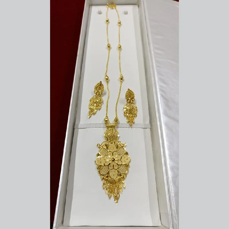 Vintage Gemstone Necklace-Pari Art Jewellery Forming Long Necklace Set