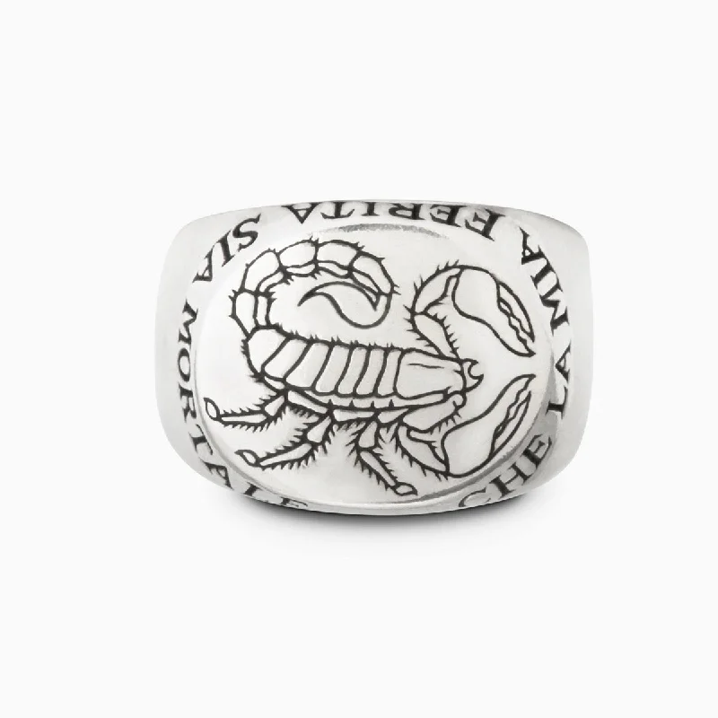 Personalized Promise Ring-Scorpion Signet