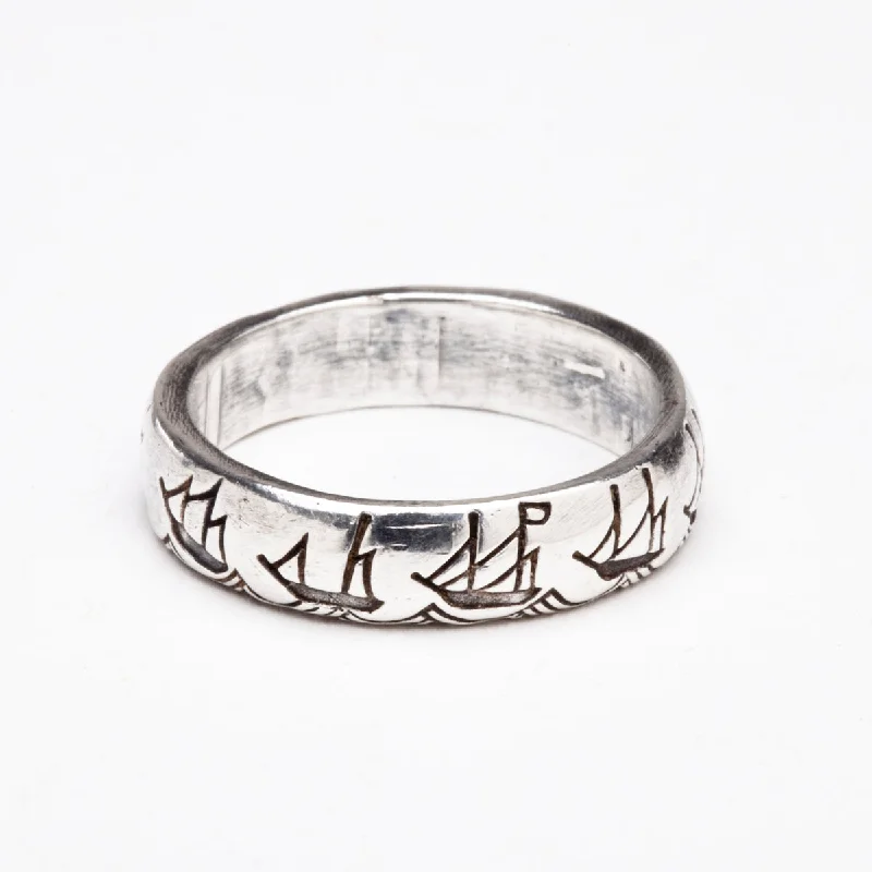 Rose Gold Stackable Ring-Battle Diagram Band