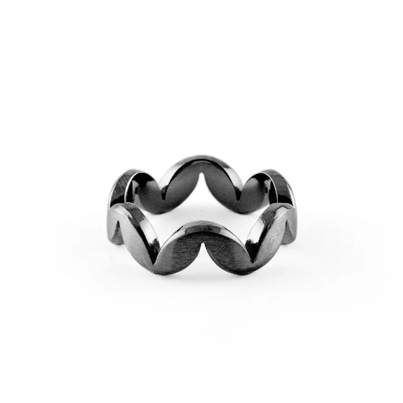 Retro Vintage Ring-Jado Muse - Ebony