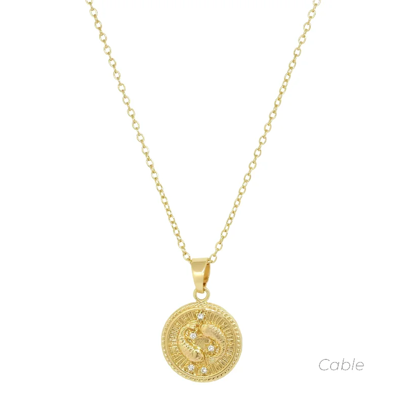 Long Statement Necklace-Zodiac Necklace