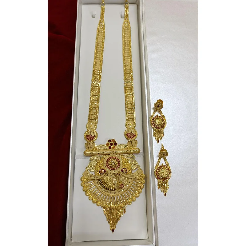 Chunky Chain Necklace-Pari Art Jewellery Forming Long Necklace Set