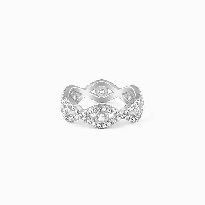 High-End Silver Ring-Silver Orbed Ring