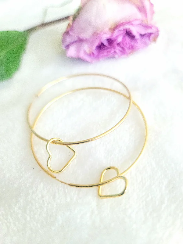 Luxe Drop Earrings-Two of Hearts Hoop Earrings