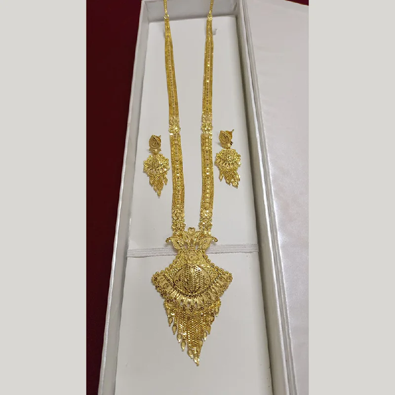 Handcrafted Pendant Necklace-Pari Art Jewellery Forming Long Necklace Set