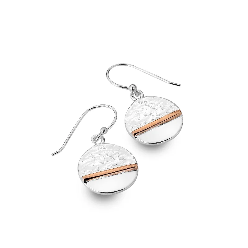 Petite Gold Earrings-Sea Gems Sterling Silver Horizon Drop Earrings