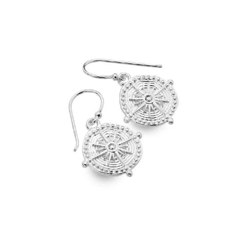 Glamorous Drop Earrings-Sea Gems Compass Drop Earrings