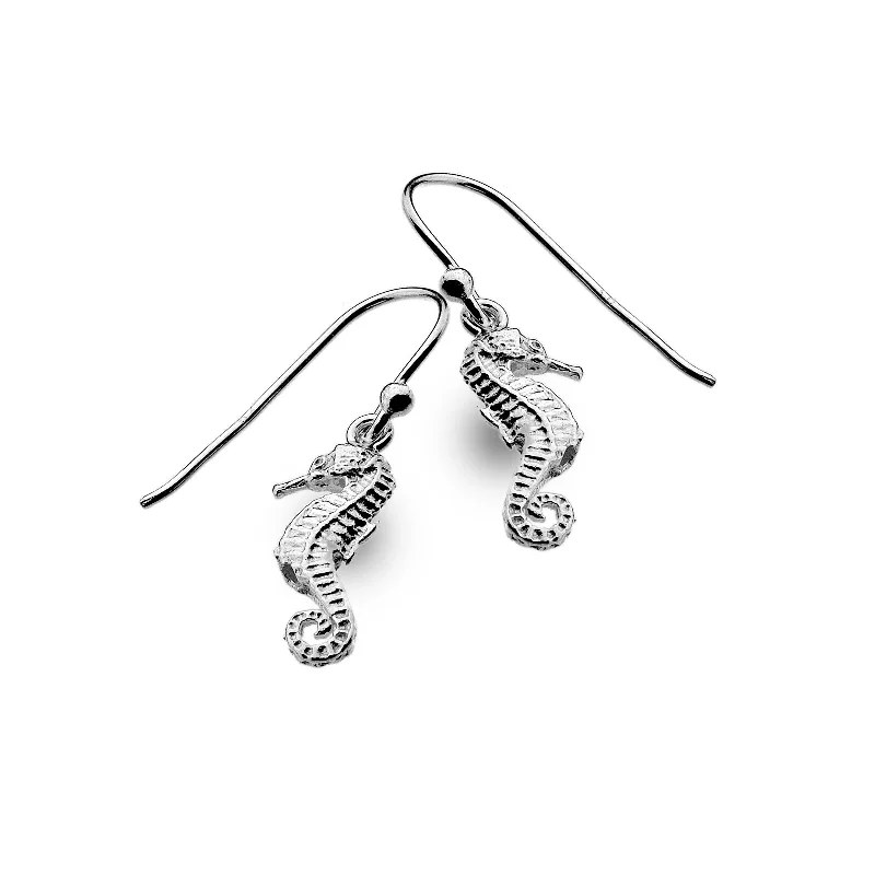 Unique Silver Earrings-Sea Gems Seahorse Earrings