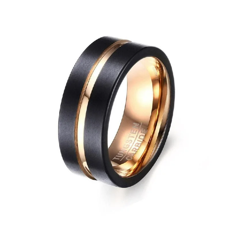 Fashion Diamond Ring-The Elite- Black/Rose Gold